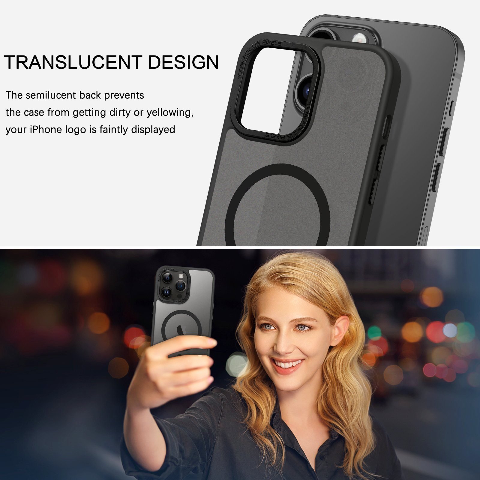 Coque de Protection Mat Compatible MagSafe pour iPhone